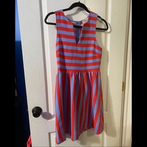 Everly Striped Fit and Flare Dress